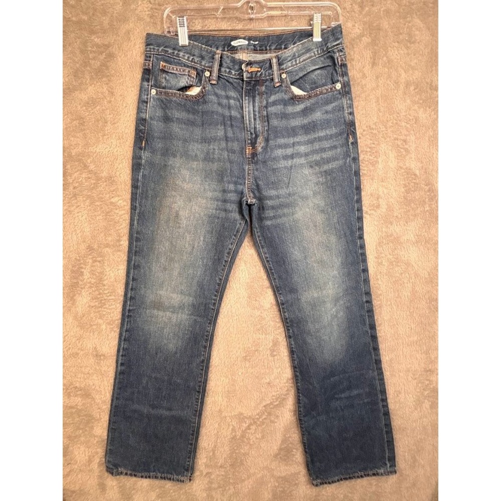 Old Navy Didley Loose Bootcut Jeans Medium Wash Blue Adjustable Waist‎ 16 Plus